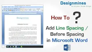 How to add line spacing in the word document