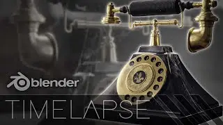 Blender timelapse - vintage telephone