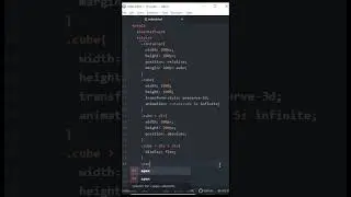 3D Cube Animation | HTML CSS JavaScript