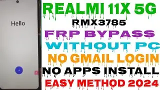 Realme 11x 5g frp bypass android 13 | new method | realme (rmx3785) google account bypass | 100% ok