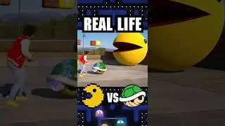 Giant PAC-MAN VS Green Shell in Real Life 