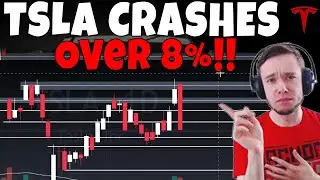 TESLA Stock - TSLA Huge 8% Crash.. More Pain?