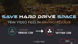 Save Precious Hard Drive Space // Trim Video Files in Davinci Resolve