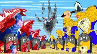 SPIDER GODZILLA RED VS SPIDER KONG YELLOW: Who Is The King Of Monster?| FUNNY | Godzilla Cartoons