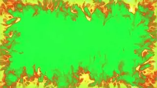 fire frame loop effect green screen - Download Stock Footage