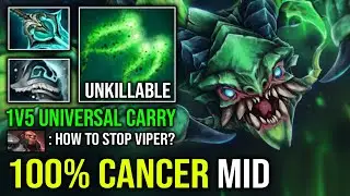 100% CANCER MID VIPER Anti Ganker Unlimited Poison Slow 1v5 Late Game Universal Imba Carry Dota 2