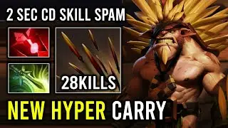 NEW 1v5 Hyper Safelane Carry 2 Sec CD Skill Spam Unlimited Quill Spray Bristleback Dota 2