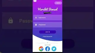 #HarshitBansal | Part 1: Intro + Login to app | #Harshitbnsl | #androidDeveloper #AndroidStudio
