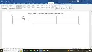 How to remove table lines in Word without deleting text