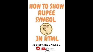 HOW TO SHOW RUPEE SYMBOL IN HTML #html #rupee #symbol #shorts #indian #currency