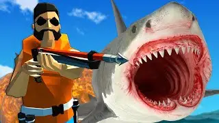 We FINALLY Defeated the MEGALODON with Weapons in Stormworks Multiplayer!