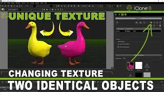 Changing the texture of two identical objects in i Clone 8 -  Unique Texture Iclone 8 Tutorial