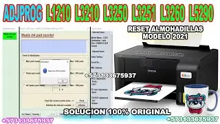 🖨️How to Reset Epson adjprog L1210, L3210, L3250, L3251, L3260, L5290 🖨️ waste ink pad solved 100%