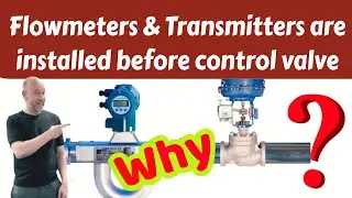 flow measurement by flow meter & flow transmitter with flow control valve instrumentation