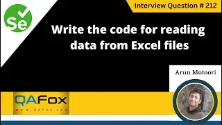 Write the code for reading data from Excel files (Selenium Interview Question #212)