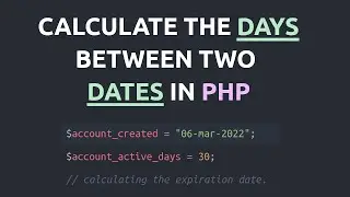 How to calculate the days between two dates in php | Working with the Date Time object in php