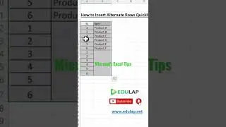 How to Insert Alternate Rows in a easy way