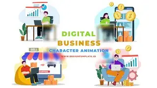 Digital Business Character Animation Premiere Pro Templates