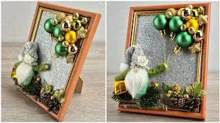 I made a DIY New Year's decor from a photo frame