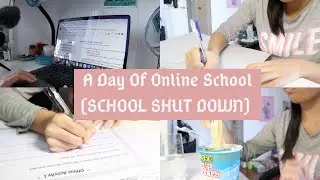 (SUB) A Day of Online High School VLOG  *Coronvirus x School Shut Down*