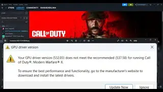 Fix COD Modern Warfare 3 Error Your GPU Driver Version Does Not Meet The Recommended (537.58)