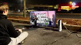 playing GTA V in a Target parking lot
