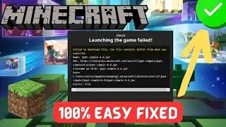 How to fix minecraft launching the game failed | failed to download file