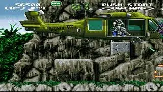 SNES Gunforce Battle Fire Engulfed Terror Island NO DAMAGE