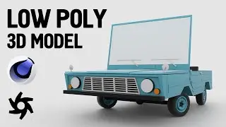 Low Poly 3D Car Model in Cinema 4D | 3D model (Project File)