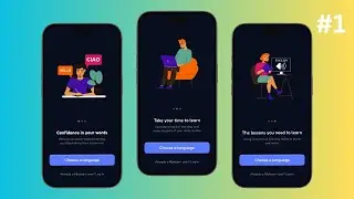 01. OnBoarding Screen - Language Learning app بالعربي