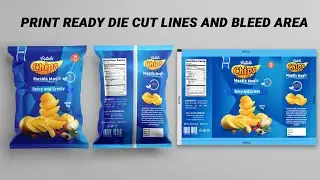 How to Create Print Ready Die Cut Lines and Bleed Area – Chips Bag Packaging Design in Illustrator