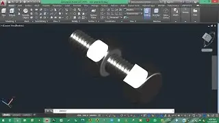 HOW TO CREATE NUT AND BOLT IN AUTOCAD