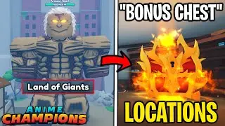 Bonus CHEST Locations in AOT (Land of Giants) Raid | Anime Champions Simulator Roblox