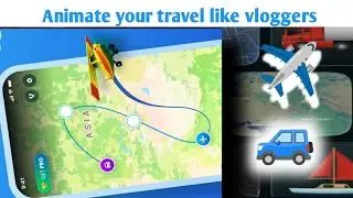 Animate travel map|How to make online traveling map animation - flight map animation