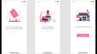 Bookstore UI with flutter intro screen || part 1