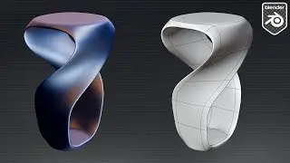 Blender Twist Modifiers - Bar Stool