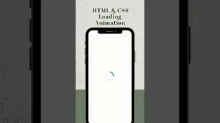 HTML & CSS Spin Loading Animation #css #loadinganimation #shorts #html