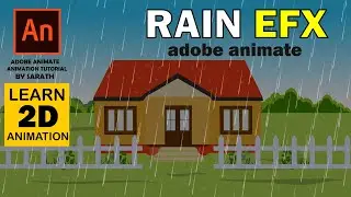 RAIN EFX | how to make rain efx in adobe animate | cartoon rain animation