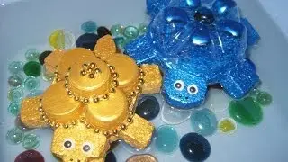 DIY Черепашки из пластиковой бутылки \ Turtles from plastic bottles \ Plastic bottles crafts