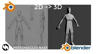 Modellazione Organica: Personaggio Low Poly da 2D a 3D (Blender 2.93 Tutorial ITA)