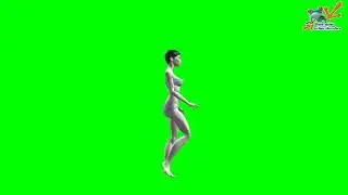 Bikini girl cartoon walking green screen video || free copyright cartoon videos #cartoon #bikini