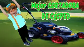 El mejor video sobre trabajos de jardinería con cortadoras de césped Blippi kids learning infante