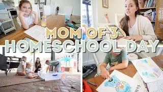 *NEW* FULL HOMESCHOOL DAY IN THE LIFE (PRESCHOOL + KINDERGARTEN) | MOM OF THREE | KAYLA BUELL