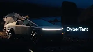 Camp with Cybertruck CyberTent
