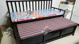 Day Bed with Storage Sliding Trundle Bed | Single Bed | Sofa cum bed