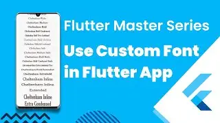 Flutter Course for Beginners: Use Custom Fonts in Flutter App| Use Google Fonts in Flutter #usefonts