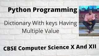 Python Dictionary With Keys Having Multiple Value Inputs