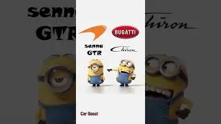 Senna GTR vs Bugatti  chiron minions style funy 