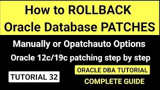 How to rollback oracle database patches using opatchauto rollback option