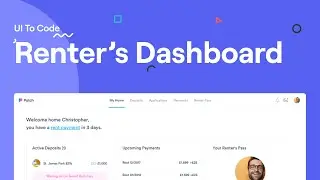 🔴 Renter's Dashboard | UI to Code | HTML | Tailwind CSS